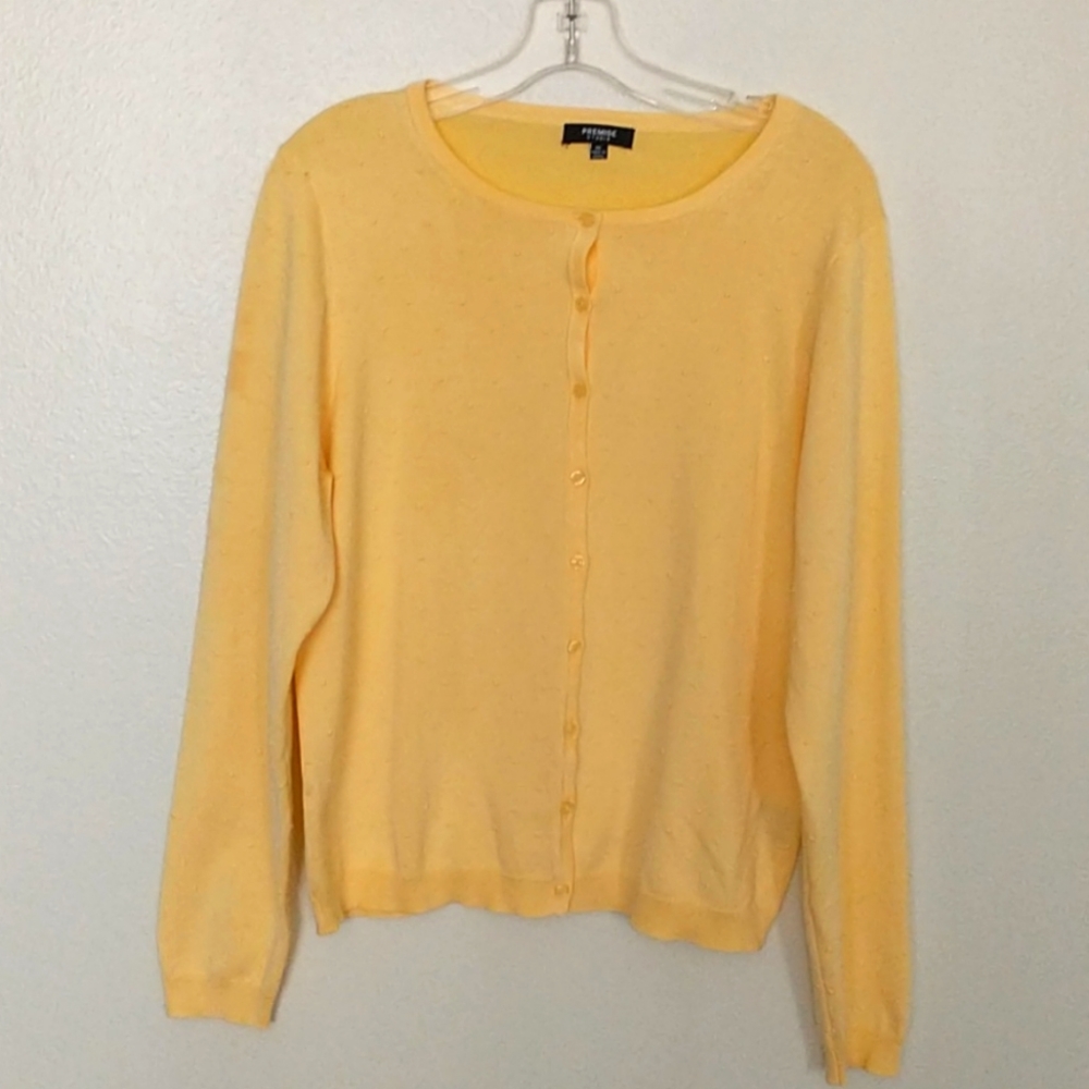 (S1) Premise Studio Yellow Cartigan Sz XL